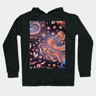 Other Worldly Designs- nebulas, stars, galaxies, planets with feathers Hoodie